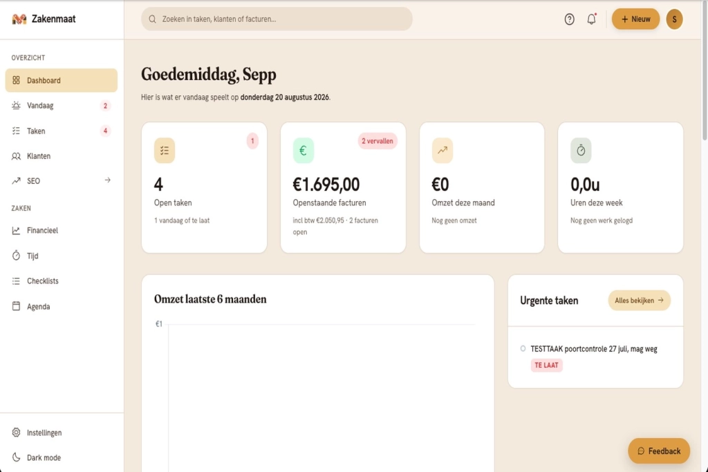 Zakenmaat, de app